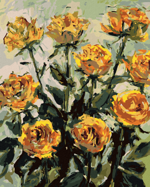 Paint by Numbers - BEAUTIFUL YELLOW ROSES