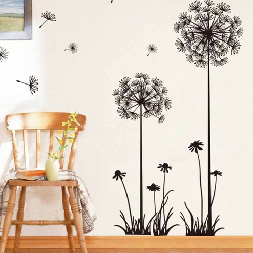 DIDIHOU Plant Black Dandelion Sitting Room Bedroom