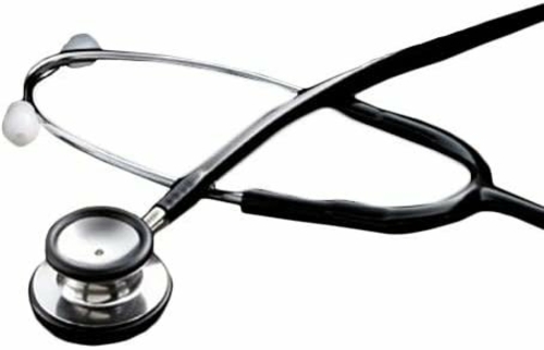 Dukal Stainless Steel Stethoscopes. Case of 10 Black Stethoscopes for