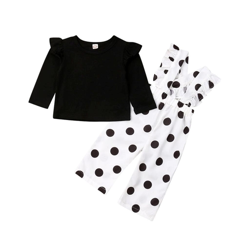 2PCS Toddler Kid Baby Girl Clothes Sets Ruffle T