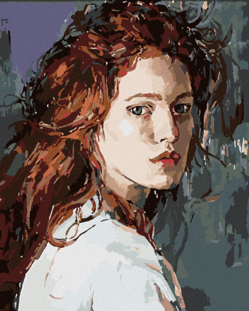 Paint by Numbers - PAINTED WOMAN WITH RED HAIR