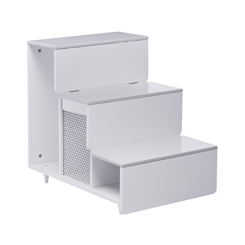 Teamson Pets Esker Large White Wooden Pet Steps