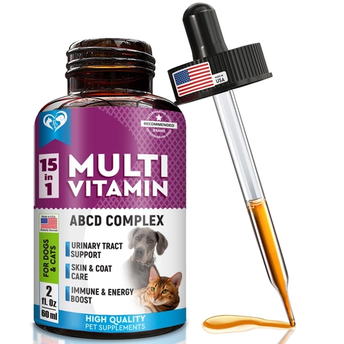 Cat & Dog Multivitamin Liquid with Glucosamine & Cranberry | 15 in 1