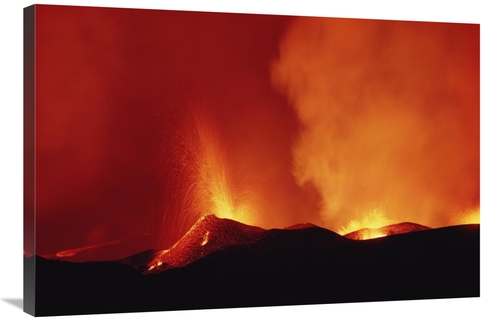 Global Gallery GCS-451043-2436-142 24 x 36 in. Volcanic Eruption with 