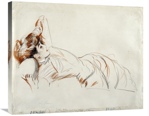 Global Gallery GCS-266517-30-142 30 in. An Elegant Lady Reclining Art 