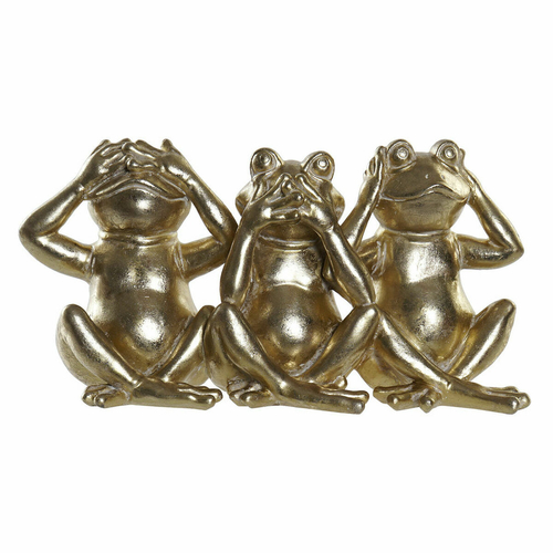 Decorative Figure DKD Home Decor 30 x 10,7 x 16 cm Golden Resin Frog