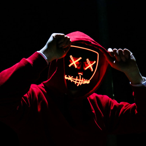 Cosplay Halloween Neon Mask Led Glow Mask