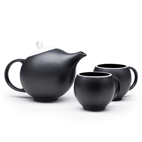 EVA 3-piece teaset - Black Matte