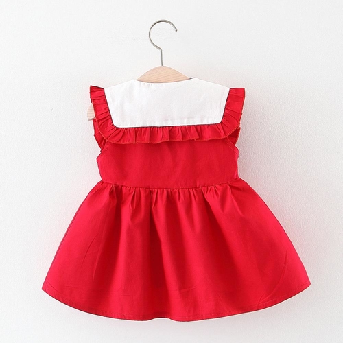 Toddler Baby Kids Girls Ruched Cherry Dress