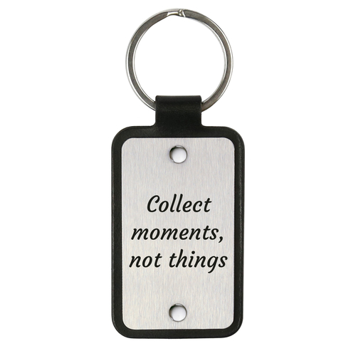 Main Leather keychain with engraving – Collect moments, not things image
