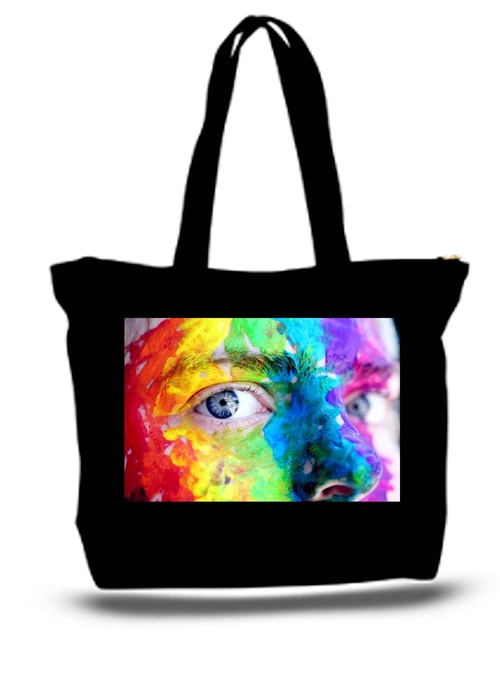 Those Eyes Large Tote Grocery & Stuff Bag