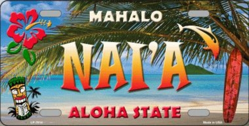 Smart Blonde LP-7814 Naia Hawaii State Background Novelty Metal Licens