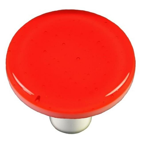 Hot Knobs HK1007-KRB Transparent Orange Round Glass Cabinet Knob - Bla