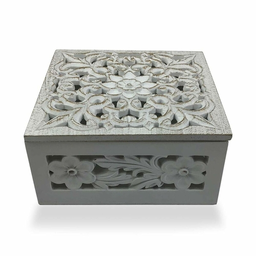 Jewelry box Versa Mandala 17 x 8 x 17 cm MDF Wood