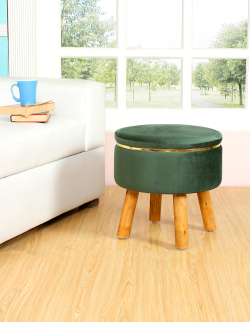 Ottoma Stool Green