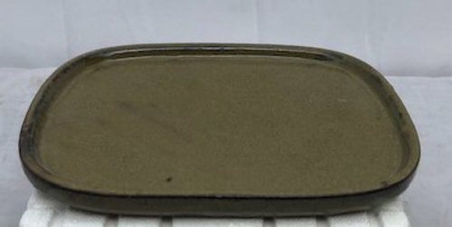 Olive Green Ceramic Humidity / Drip Tray - Rectangle10.5" x 8" x