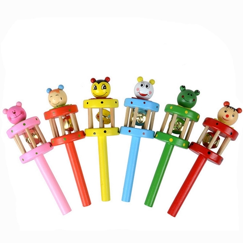 Baby Toy Baby Rattles Cartoon Animal Wooden