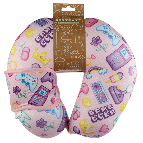 Retro Gaming Next Gen Relaxeazzz Travel Pillow & Eye Mask Set