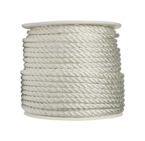 Wellington N1832S0300S Twisted Nylon Rope Spool  White - 0.5 in. x 300