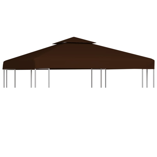 2-Tier Gazebo Top Cover 9.1 oz/yd 9.8'x9.8' Brown