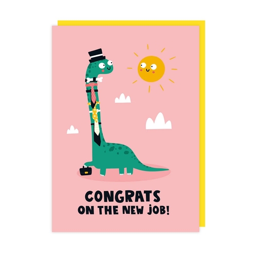 New Job Dinosaur Card (Pack of 6)