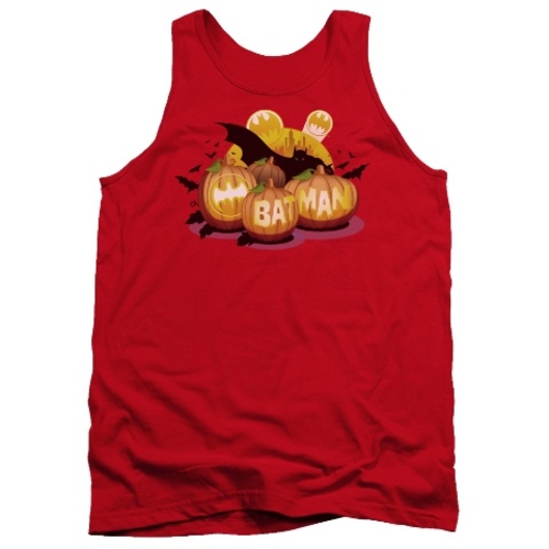 Trevco Batman-Bat O Lanterns - Adult Tank Top - Red, 2X