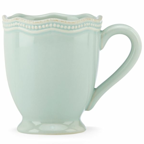 Lenox 854865 12 oz French Perle Bead Ice Blue Mug