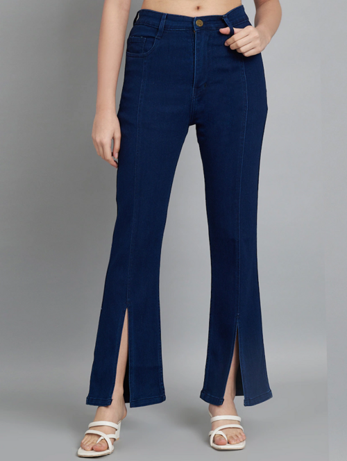 Women High Rise Denim Jeans(Size30)(Colornavy blue)