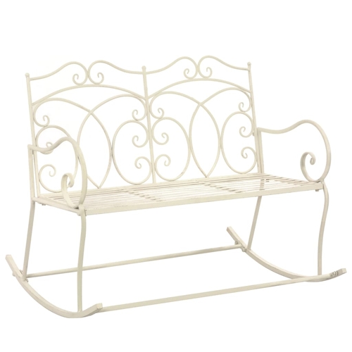 Garden Bench 40.9" Iron Antique White