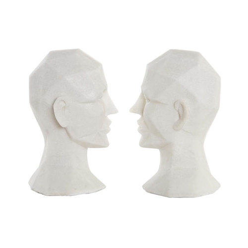 Bookend DKD Home Decor Resin Modern Face 22 x 17 x 24 cm
