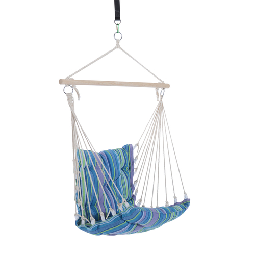 Outsunny Hanging Swing Chair Striped Air Hammock Outdoor Camping