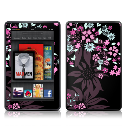 DecalGirl AKF-DKFLOWERS Kindle Fire Skin - Dark Flowers