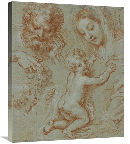 Global Gallery GCS-456109-30-142 30 in. Studies of the Madonna & Child