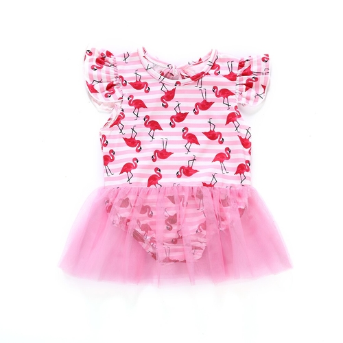 Adorable Cute Newborn Baby Girl Flamingo Swimwear