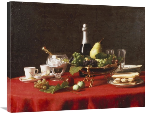 Global Gallery GCS-266725-36-142 36 in. A Bowl of Fruit & a Bottle of 