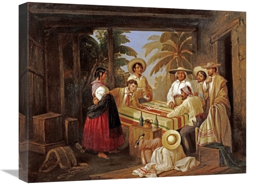 Global Gallery GCS-268532-22-142 22 in. Spanish Card Games Art Print -