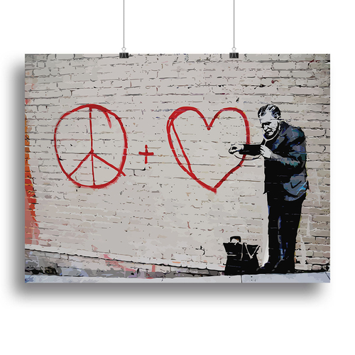 Banksy Peaceful Hearts Doctor San Francisco Canvas Print or Poster
