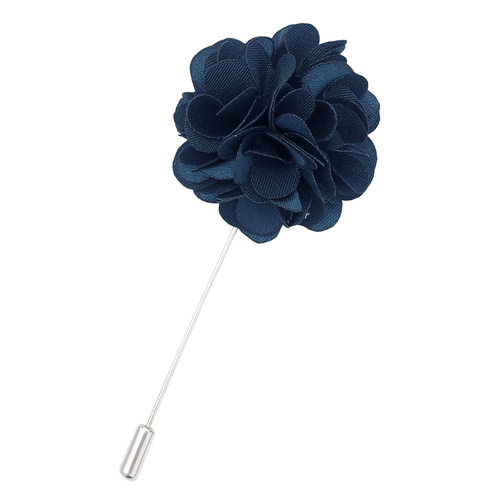Plain Satin Lapel Pin - Navy Blue