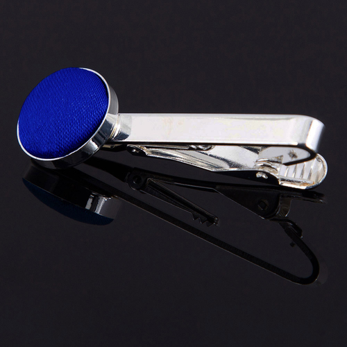 Plain Satin Tie Clip - Royal Blue