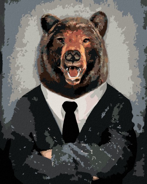 Paint by Numbers - BEAR IN CLOTHES