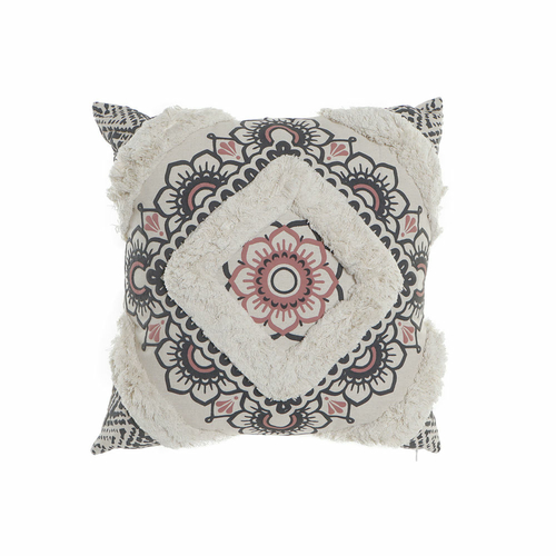 Cushion DKD Home Decor 8424001833795 White Black Squared Colonial 45 x