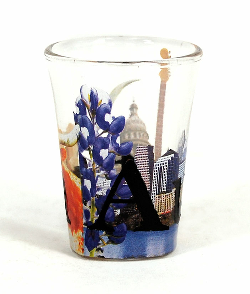 Americaware SGAUS01 Austin Full Color  Etched  Shot Glass