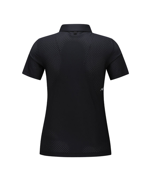 ANEW Golf: Women Collar Point Back Ventilation Short T-Shirt - Black