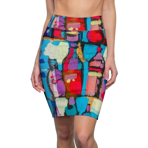 High Waist Womens Pencil Skirt - Contour Stretch - Sutileza Smooth