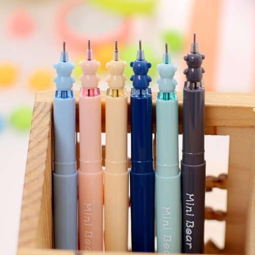 4 pcs/lot 0.38mm Novelty Cute Bear Written Gel Pen