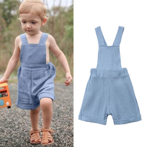Fashion Toddler Kids Boy Girl Bib One piece Romper