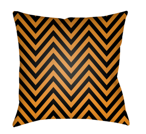 Surya BOO162-1818 18 x 18 x 4 in. Boo Square Throw Pillow, Orange 