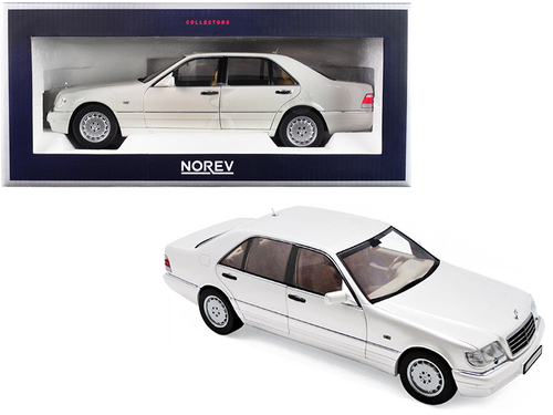 1997 Mercedes Benz S320 Metallic White 1/18 Diecast Model Car by Norev
