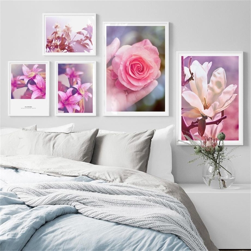 Pink Rose Rhododendron Flower Wall Art
