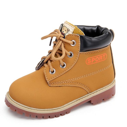 New arrival Cute bear British Fashion Kids boots